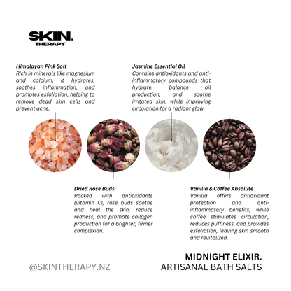‘MIDNIGHT ELIXIR’ Artisanal Bath Salts 250g