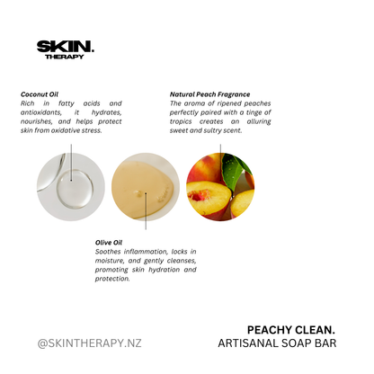 ‘PEACHY CLEAN’ Artisanal Soap Bar 50g